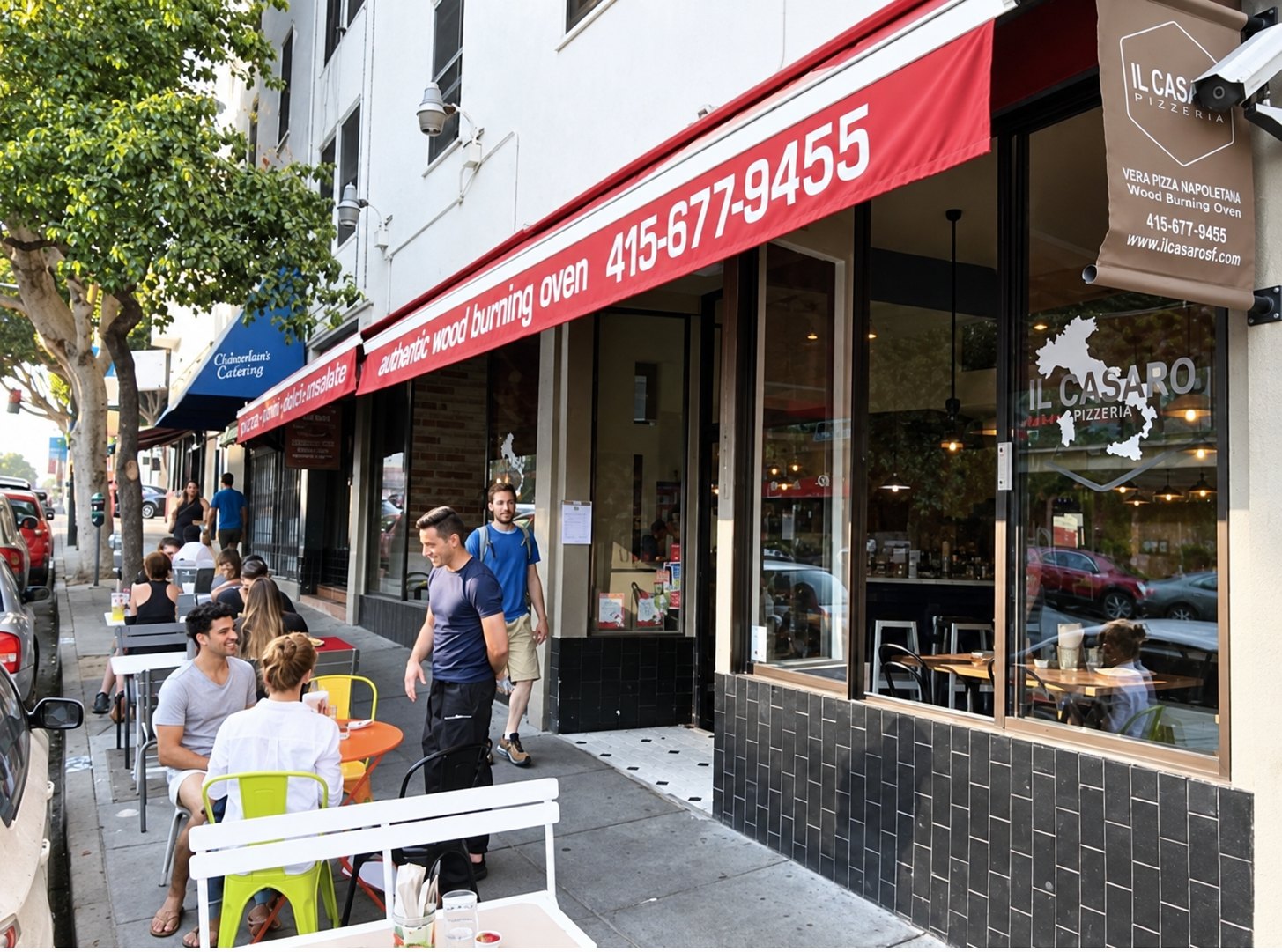 Il Casaro Pizzeria storefront on Columbus Avenue in North Beach